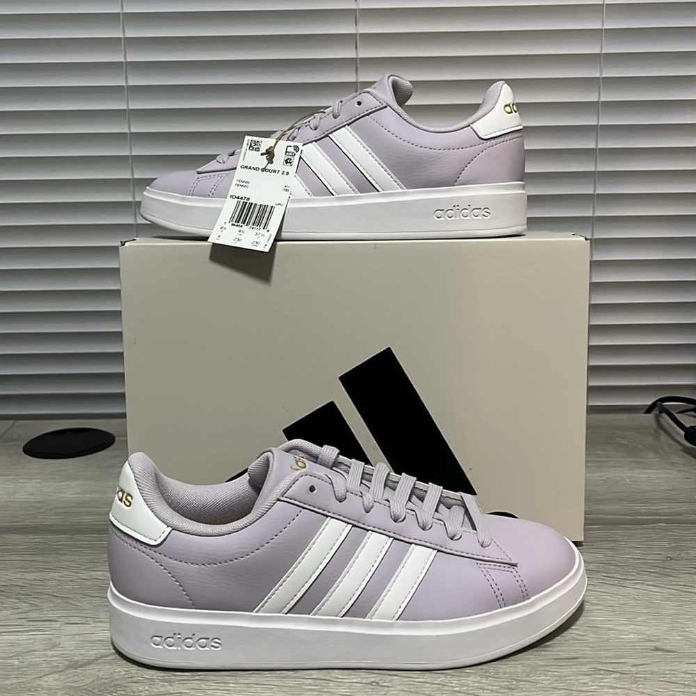 NWT Adidas Grand Court 2.0 Shoes - Light purple/White - ID4478 - Picture 2 of 11
